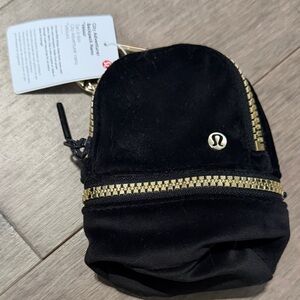 lululemon athletica Black Pouch with Gold Zipper